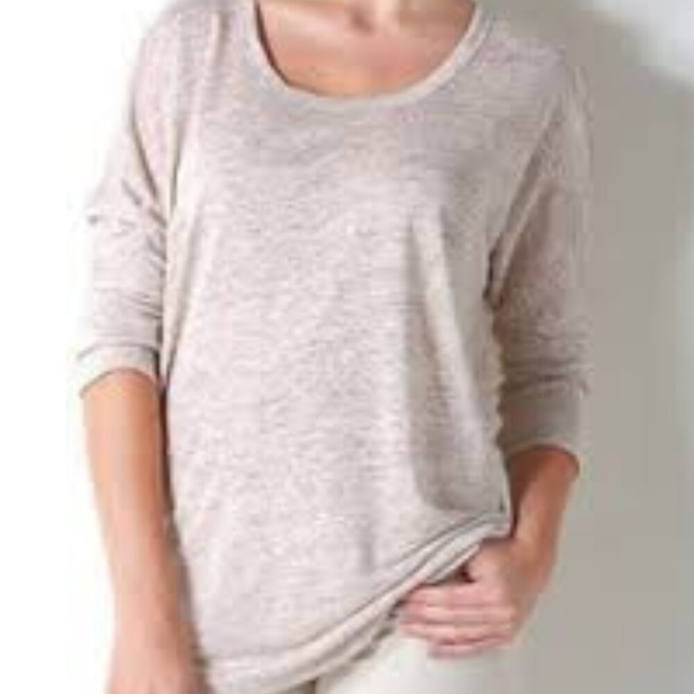 🌟 Joie Linen Luxe Ashlee Slub Oatmeal Tee 🌟